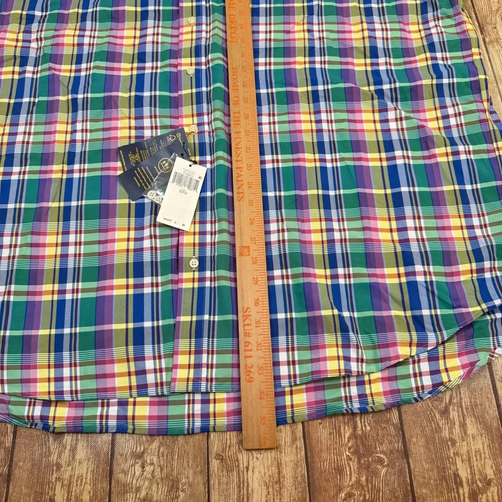 Polo Ralph Lauren Performance Shirt Mens 3XB Multicolor Plaid Classic Fit NWT